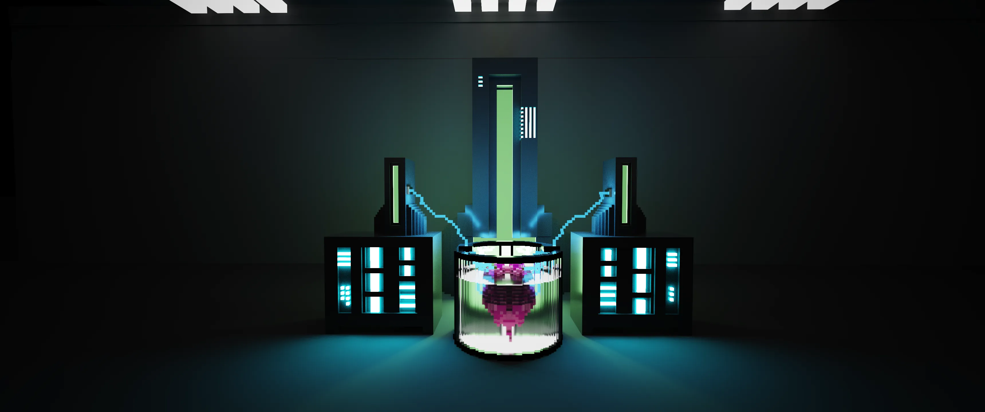 "A brain in a vat attached to a number of computers."